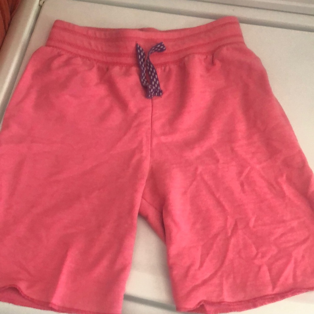 Shorts from Hanes light pink with purple string